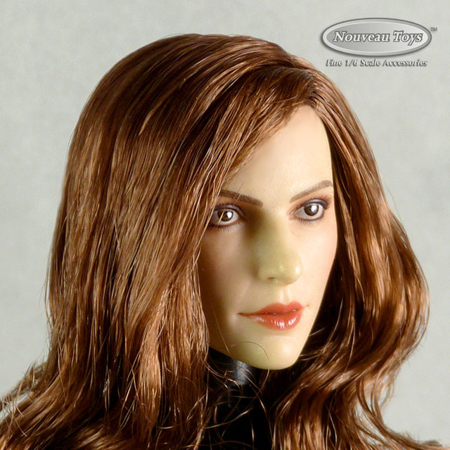 GAC Toys 1/6 Scale Female Caucasian Head Sculpt (Pale Suntan) With Rooted Brunette Hair GC013B